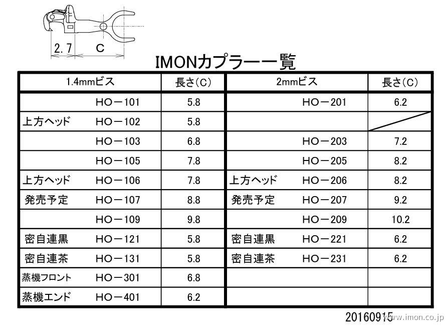 IMONカプラー一覧