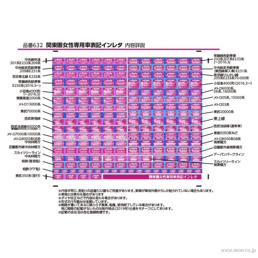 世田谷総合車輌センター ６３２ 関東圏女性専用車表記ウラ 鉄道模型 Models Imon