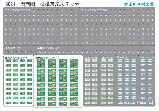 ５０２１　関西圏標準表記ステッカー