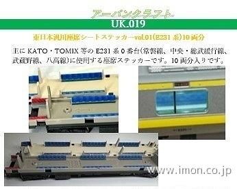 ＵＫ０１９　東日本汎用座席シートｖｏｌ．０１（Ｅ２３１系用）