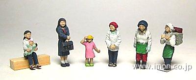 Ｂ５０１０　人形セットＢ　塗装済　女６体