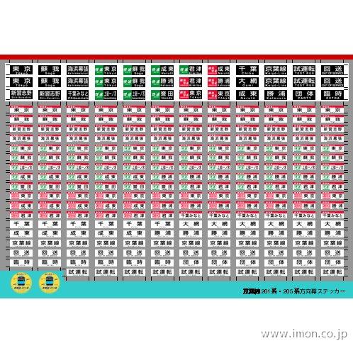 ００８　京葉線２０１・２０５方向幕