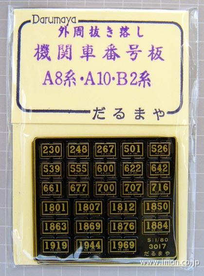 外周抜き落し番号板Ａ８・Ａ１０・Ｂ２