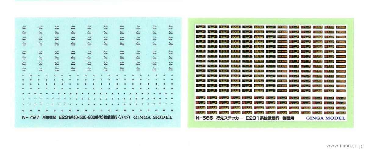 Ｓ５４９　標記セット　２０９・Ｅ２３１系総武緩行線