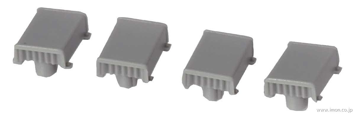 ８１２１　角型ベンチレーター（凹無し・グレー）６個入り