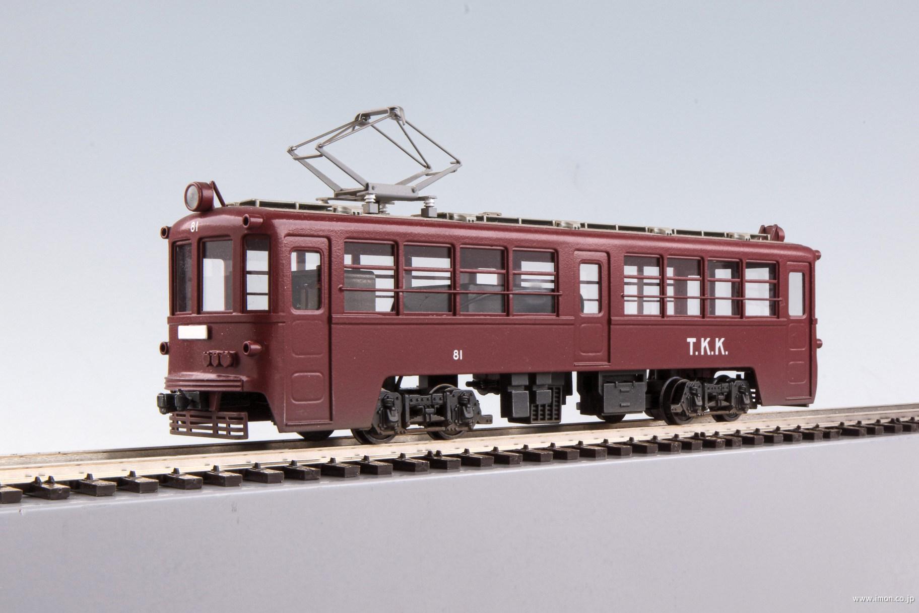 玉電デハ８０　８１　ＳＦ　赤塗装