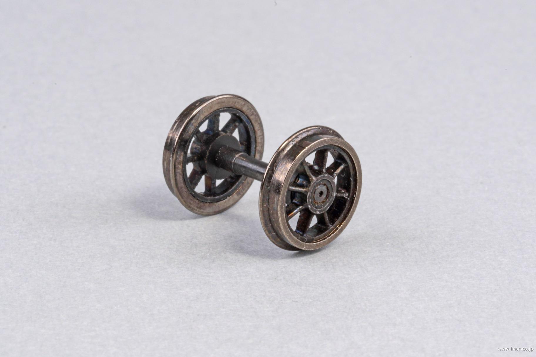 １２φ　９．８洋白黒スポーク先輪両絶