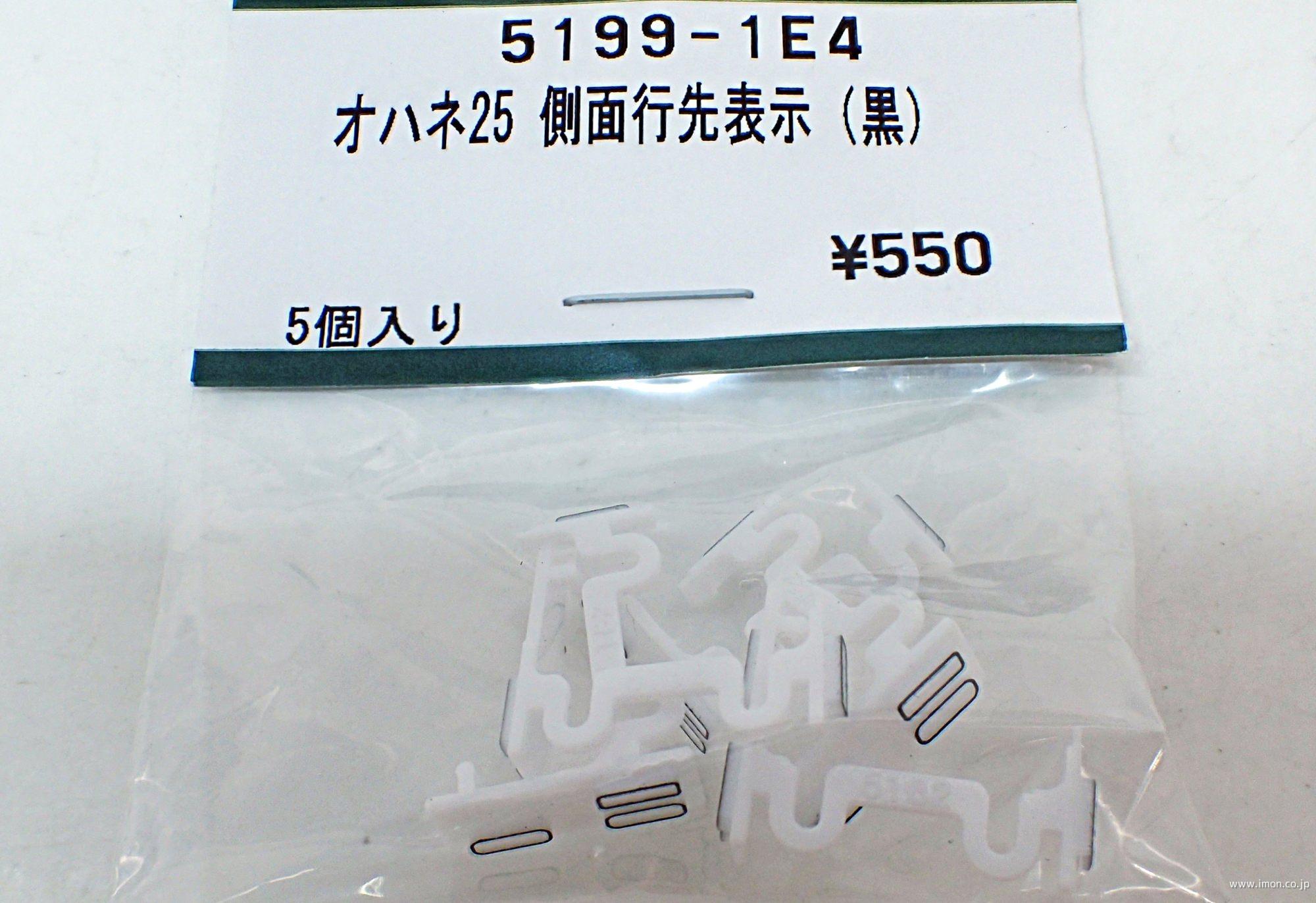 ５１９９－１Ｅ４　オハネ２５　側面行先表示（黒）