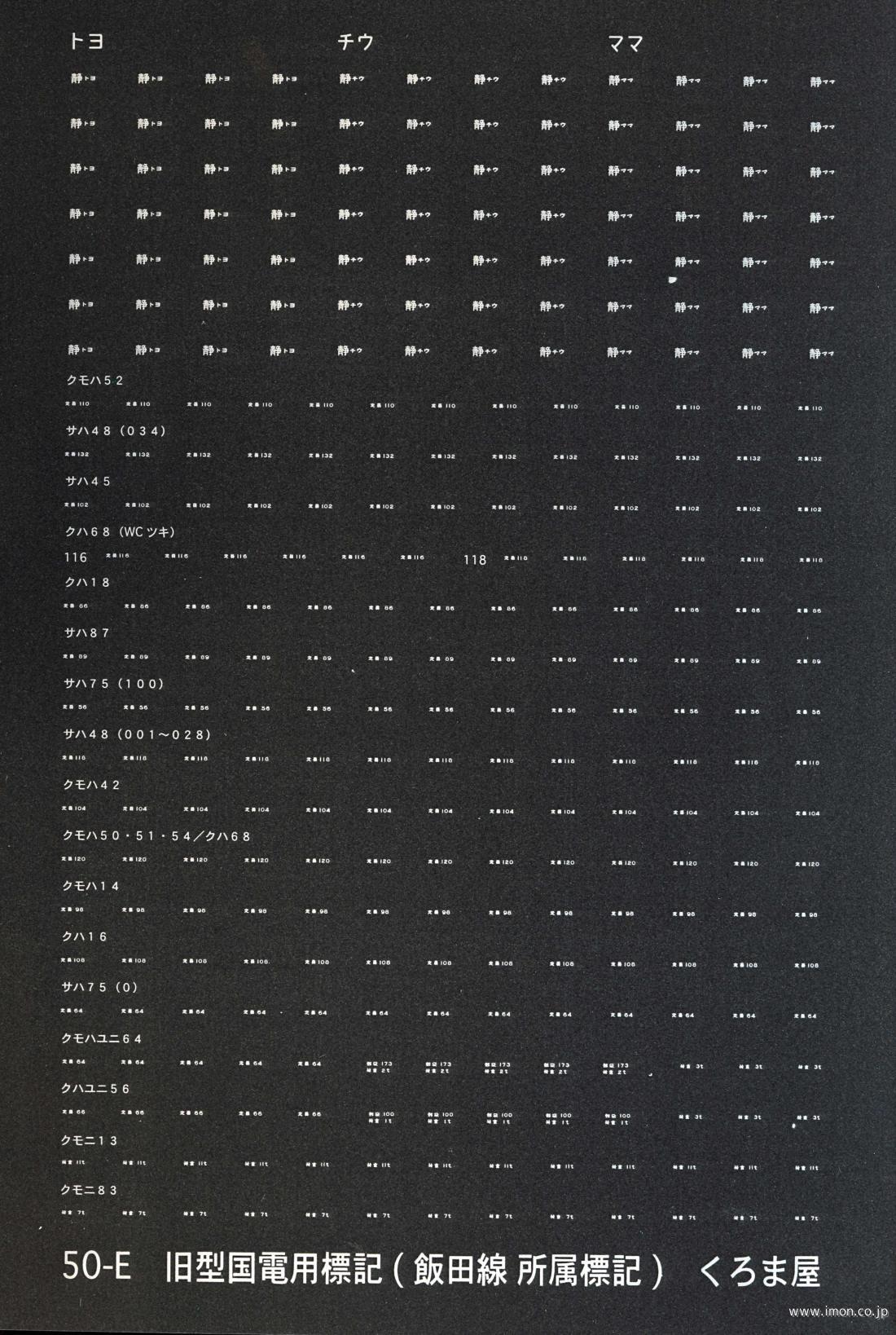 ５０－Ｅ　旧国標記（飯田線所属標記）