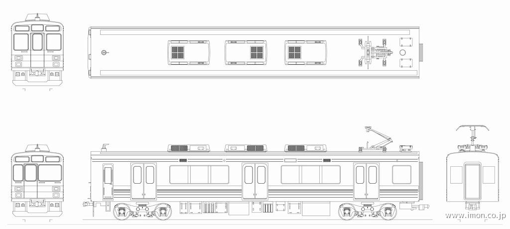 ステンレス電車・改　２両編成車体キット