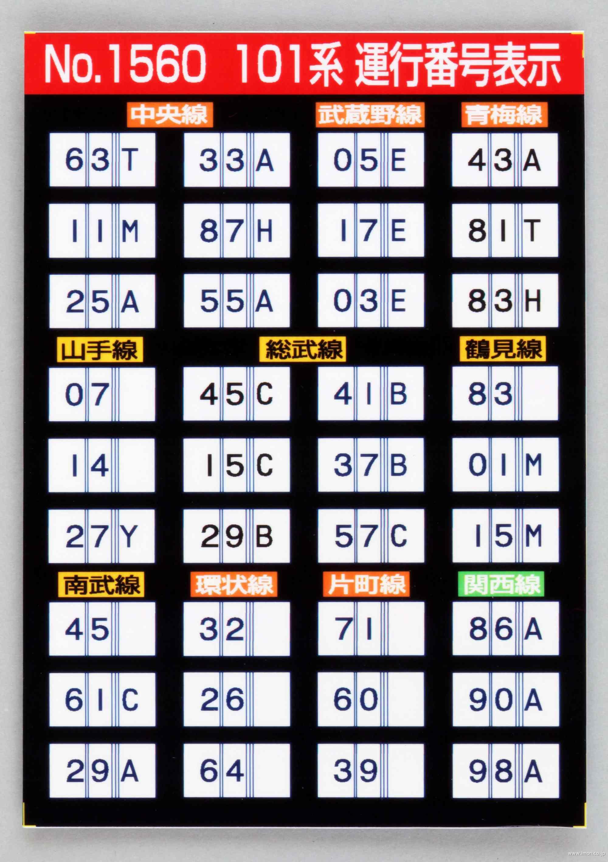 １５６０　運行番号表示