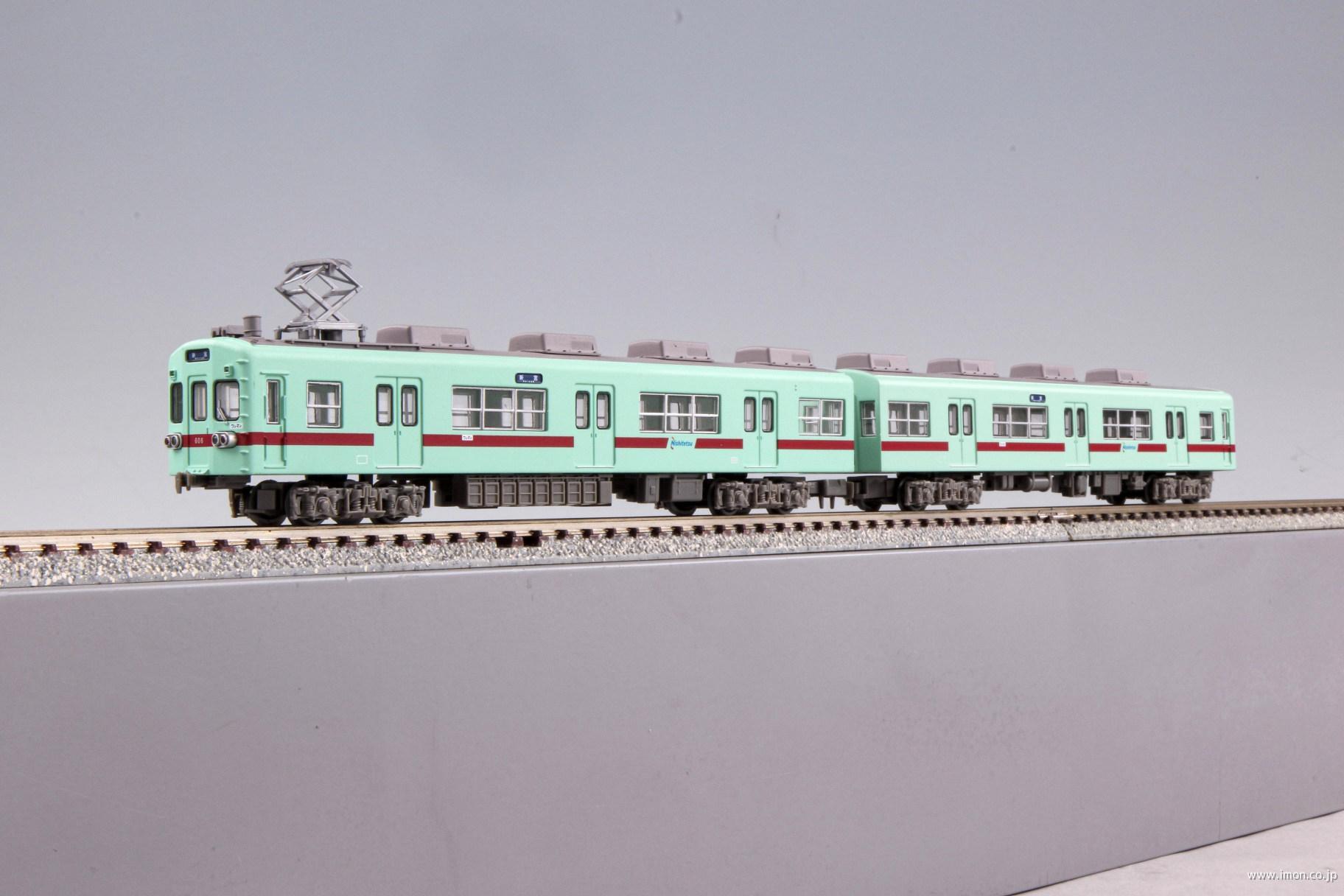 西日本鉄道６００形　アイスグリーン復刻塗装　２両