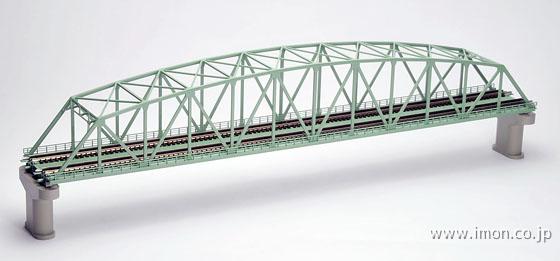 ３２２２　複線曲弦大トラス鉄橋Ｆ　緑