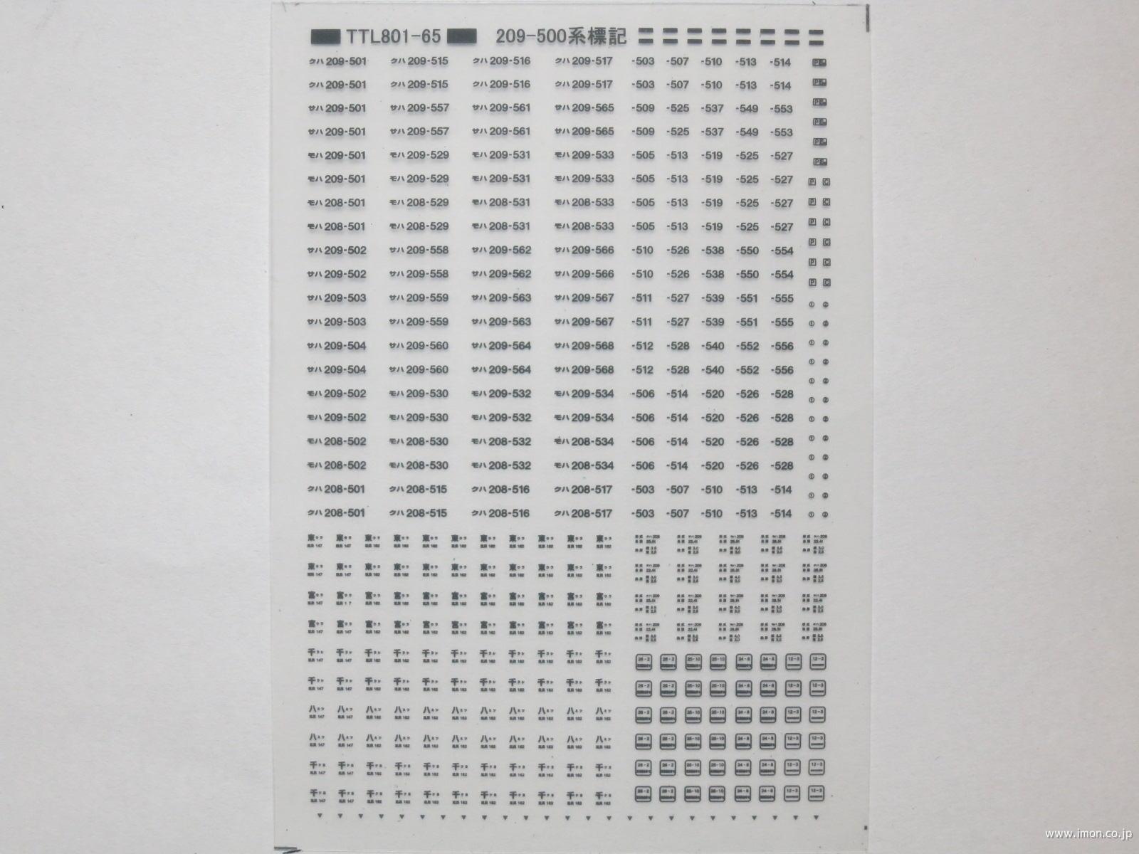 ２０９系５００番台標記