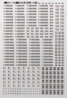 ２０５系相模・川越標記