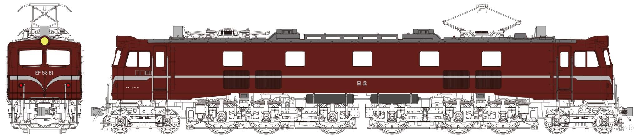 ＥＦ５８　６１（一般使用時・深紅色）
