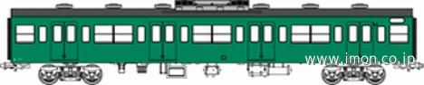 １０３系非ユニット窓・冷房車・青緑１号（サハ１０３）