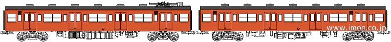 １０３系非ユニット窓・非冷房　朱色１号　Ｍ付増結２両Ｋ