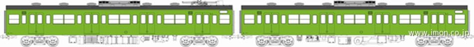 １０３系非ユニット窓・冷房車・黄緑６号（モハ１０３+モハ１０２（Ｍ）