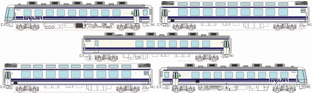 ユーロライナー　ＪＮＲロゴ付　基本５両